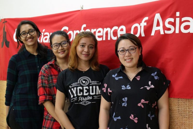 Current batch of CCA Youth Interns: Navya Dinah Saji (India), Nant Myat Noe Aein Salome (Myanmar), Gianina Fay C. Vecino (Philippines), Rosiana Purnomo (Indonesia)